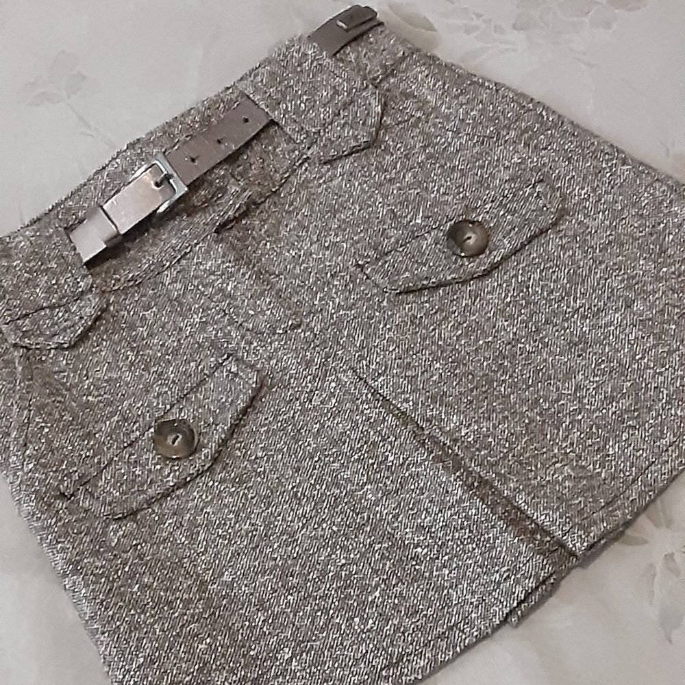 VERY CHIC -Elsy Tweed Skirt with belt - girls size 7